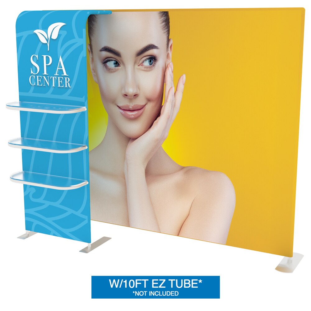 EZ Tube Waterfall Shelves — Double Sided Graphic Package